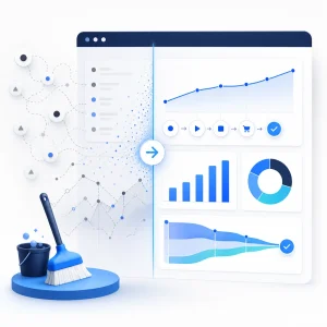 Analytics Event Cleanup — WNYPress illustration