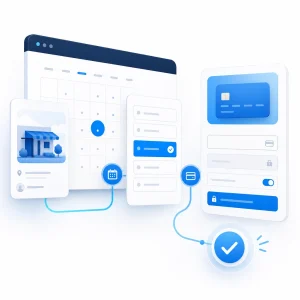 Booking Payment Setup — WNYPress illustration