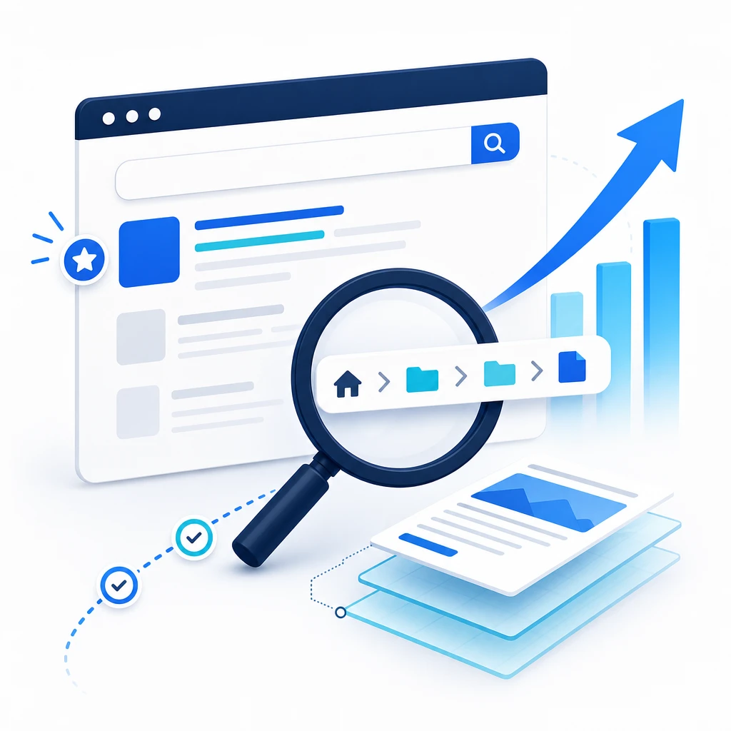 Breadcrumb SEO Setup — WNYPress illustration