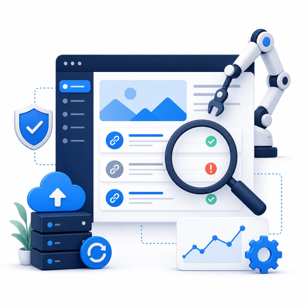 Broken Link Monitoring Setup — WNYPress illustration