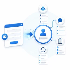 Contact Form to CRM Setup — WNYPress illustration