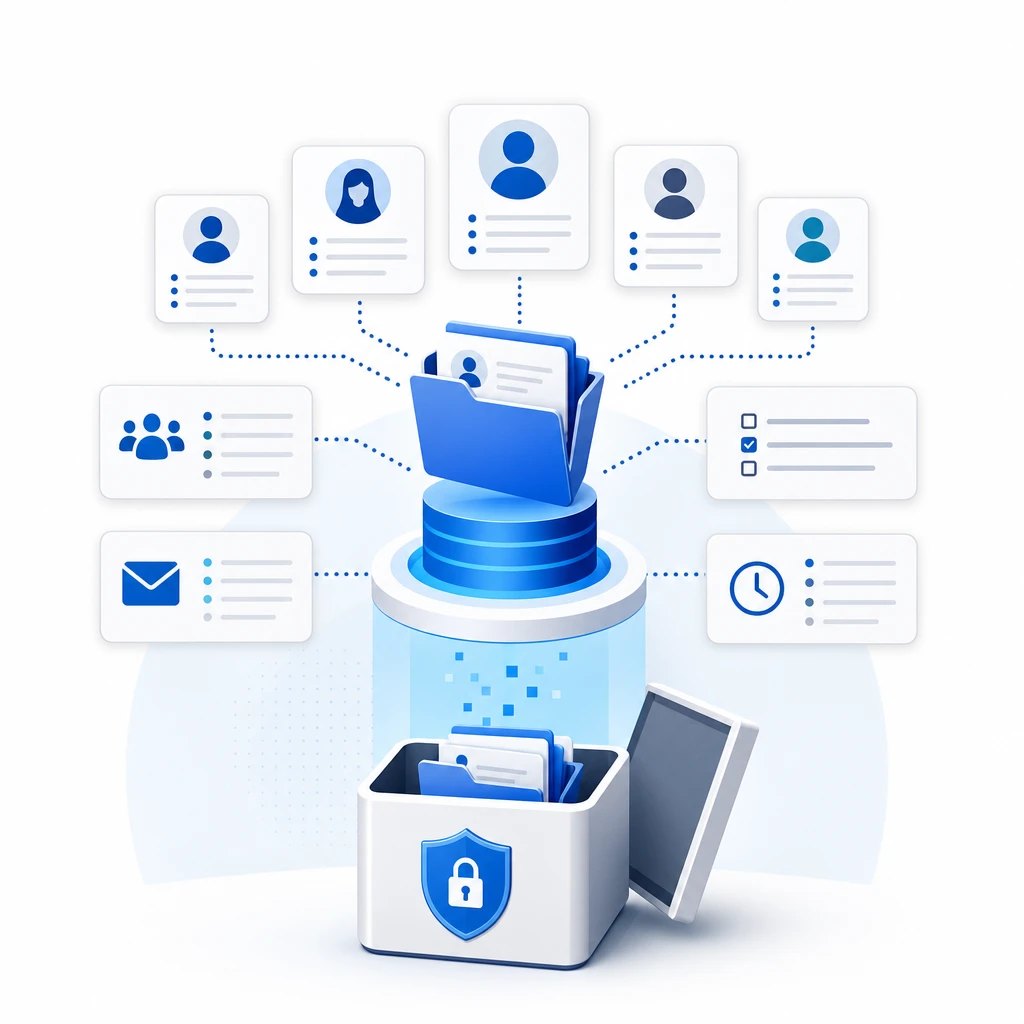 CRM Export and Backup — WNYPress illustration