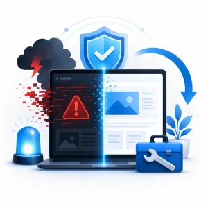 Emergency Hacked Site Response — WNYPress illustration