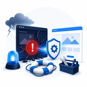 Emergency WordPress Outage Response — WNYPress illustration