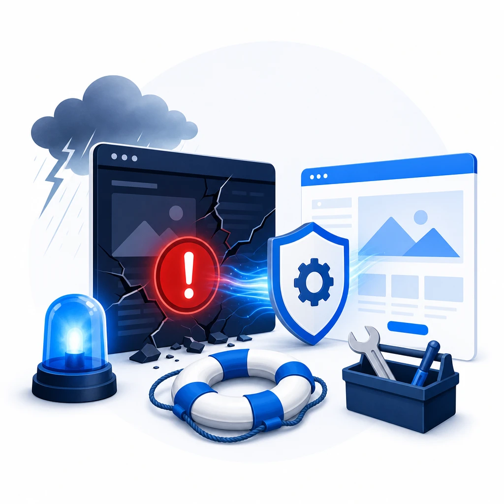 Emergency WordPress Outage Response — WNYPress illustration