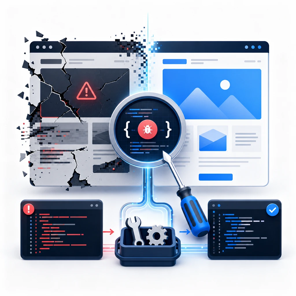 JavaScript Error Diagnosis — WNYPress illustration