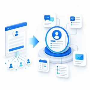 Lead Capture to CRM Setup — WNYPress illustration