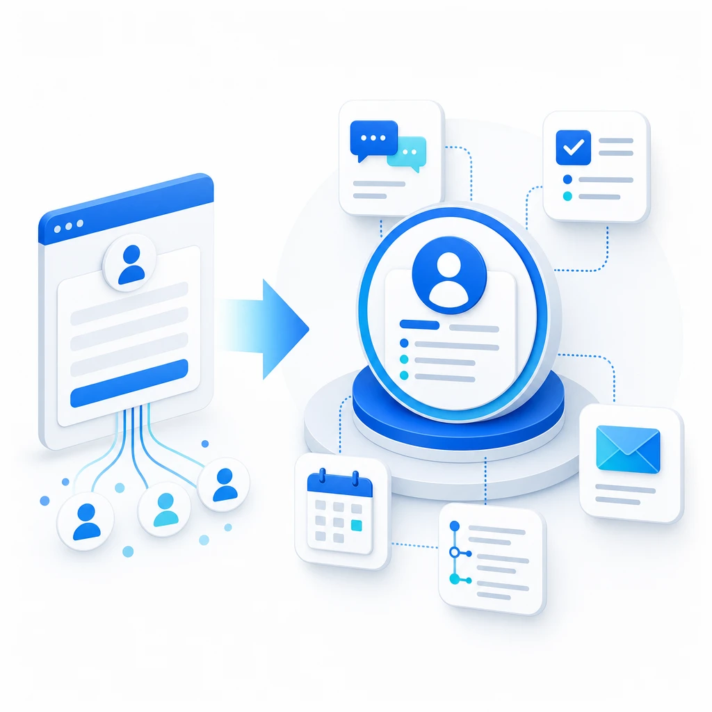 Lead Capture to CRM Setup — WNYPress illustration