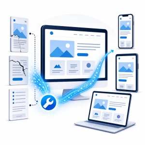Responsive Layout Repair — WNYPress illustration
