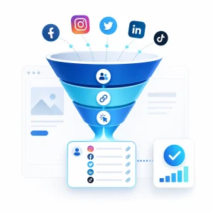 Social Profile Link Setup — WNYPress illustration