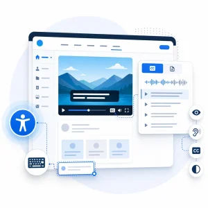 Video Caption and Transcript Setup — WNYPress illustration