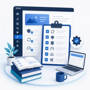 Website Maintenance Checklist — WNYPress illustration