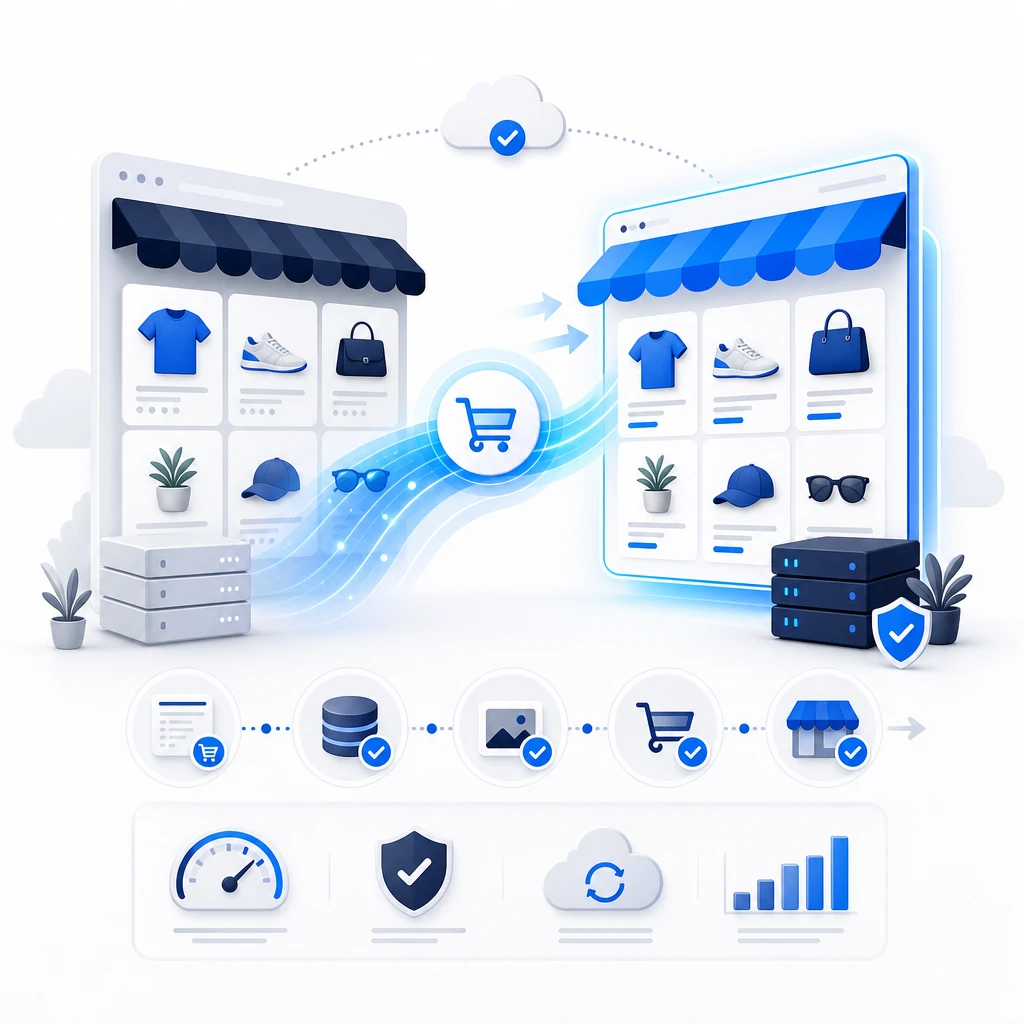WooCommerce Store Migration — WNYPress illustration