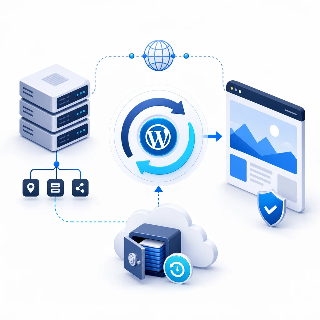 WordPress Backup Restore — WNYPress illustration