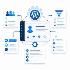 WordPress CRM Setup — WNYPress illustration