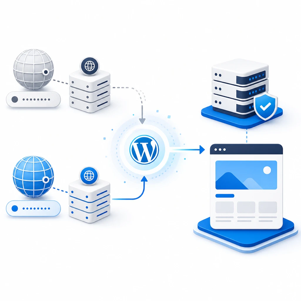 WordPress Domain Change — WNYPress illustration