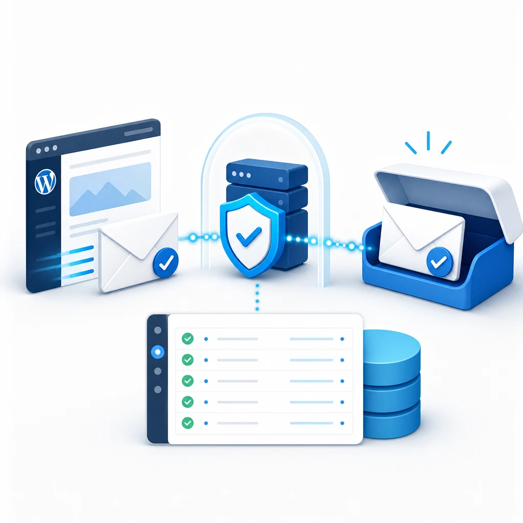 WordPress Email Logging Setup — WNYPress illustration