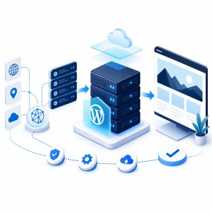 WordPress Hosting Setup — WNYPress illustration